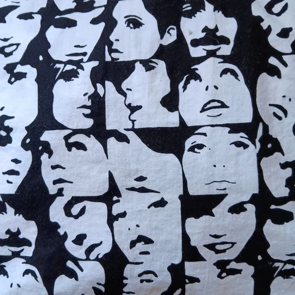 Modcloth Folter "Famous Faces" Black and White Pop Art Dress - Picture 3 of 11